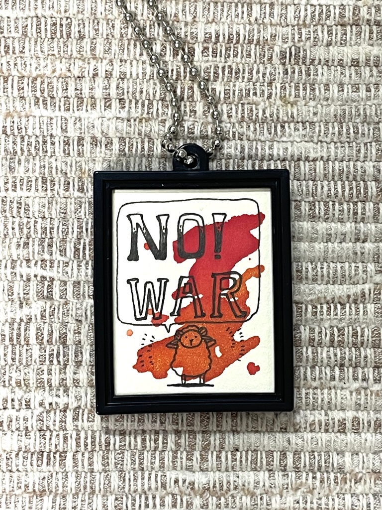 原画キーホルダー （NO WAR羊）