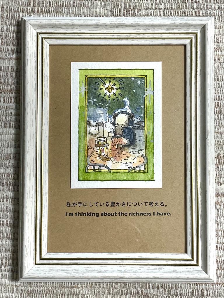 額装原画「豊かな時間」