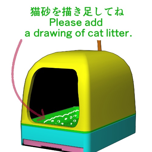 トレイが動く 蓋つき猫トイレ