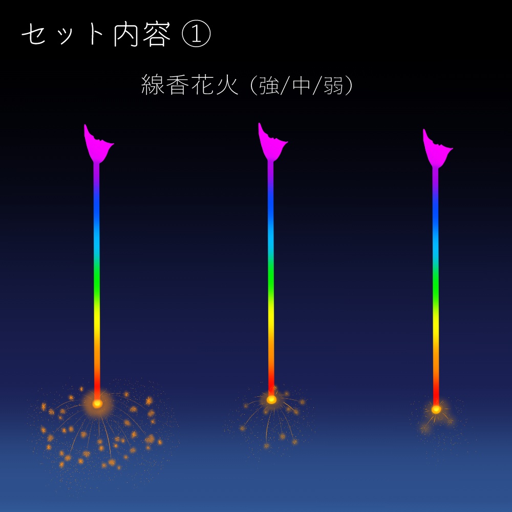 動く花火セット