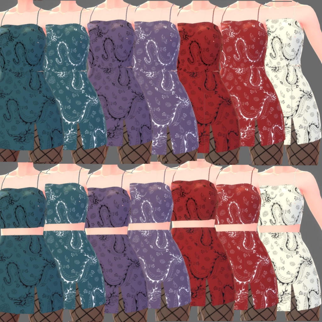 dragon tube dress / terno textures