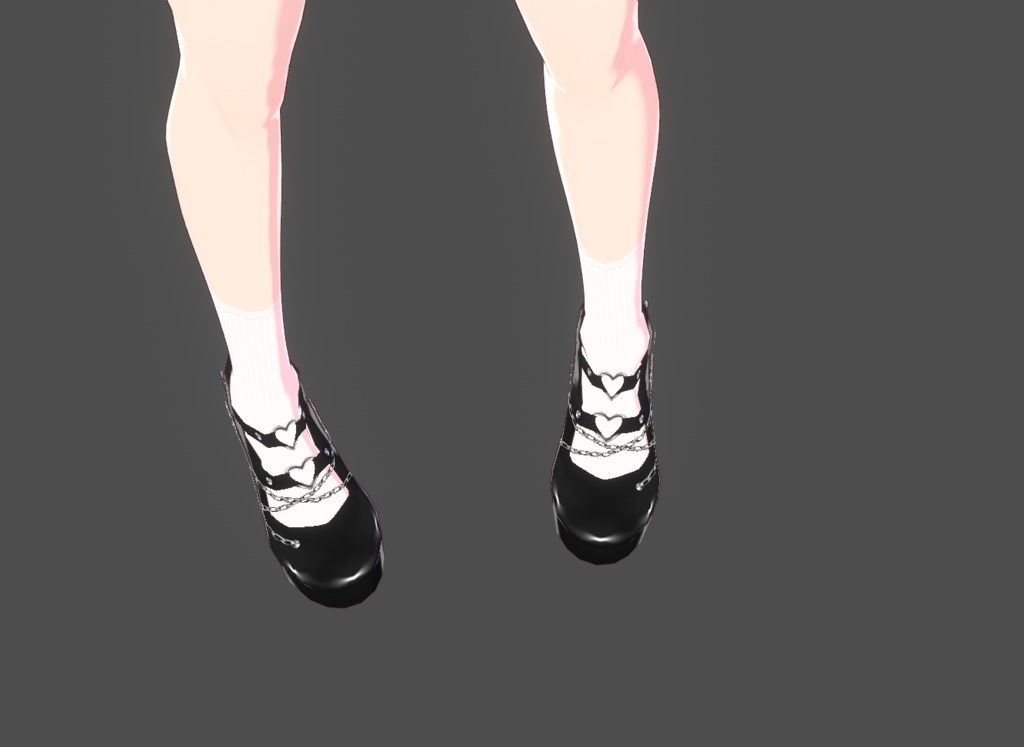 double heart mary jane doll shoes