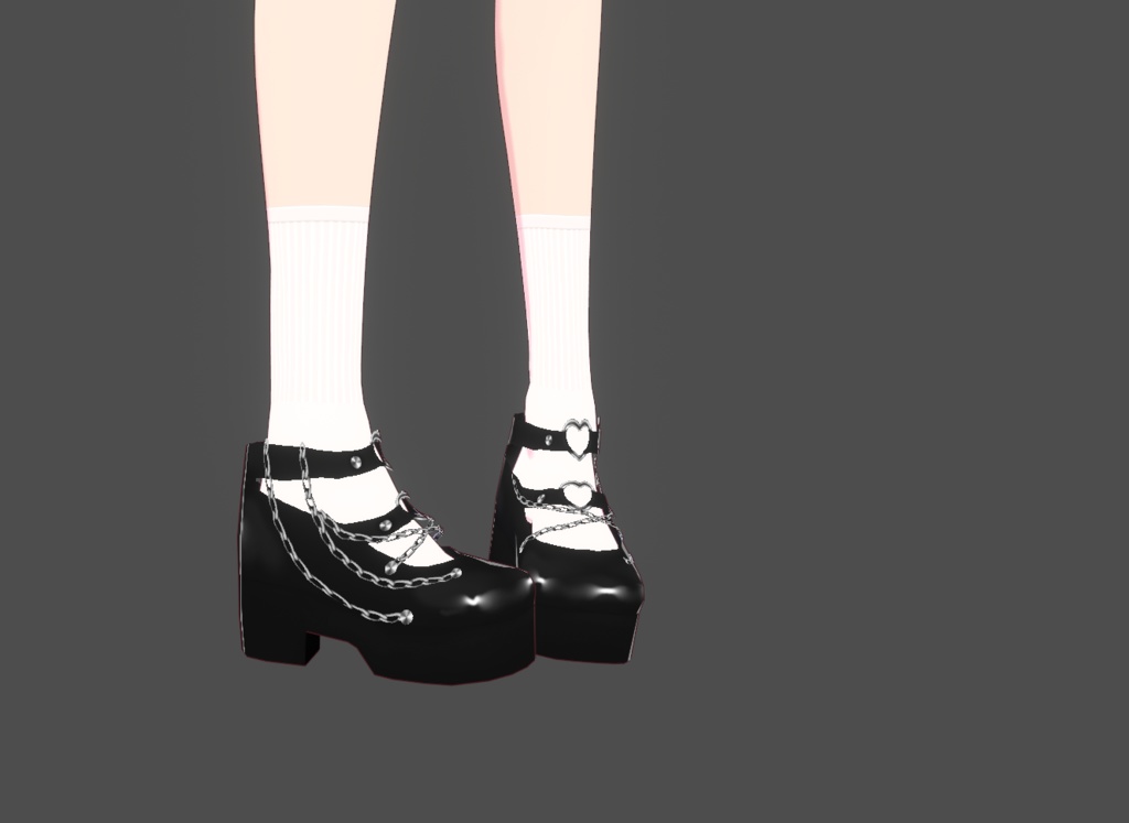 double heart mary jane doll shoes