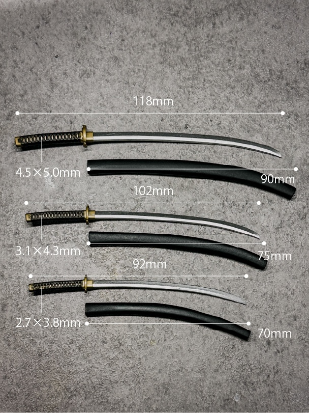 1/12スケール 日本刀&鞘 太刀 CW002(アクションフィギュア用)