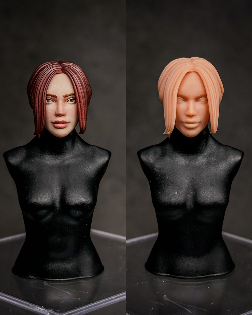 【カスタムヘッド】HF001ファンタジー女性剣士 (mythic legionsなどファンタジーフィギュア、1/10〜1/12スケール向け)