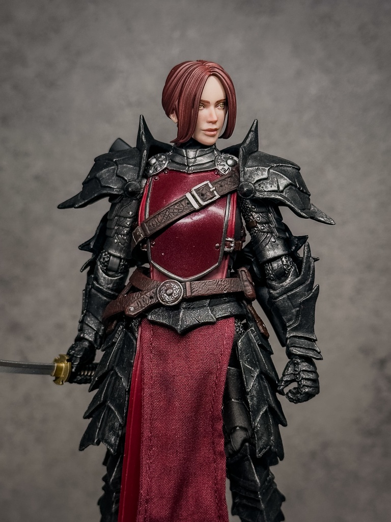【カスタムヘッド】HF001ファンタジー女性剣士 (mythic legionsなどファンタジーフィギュア、1/10〜1/12スケール向け)