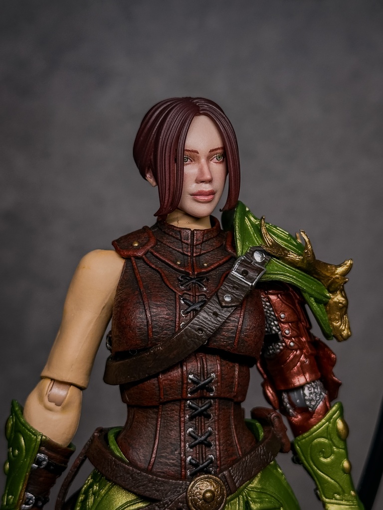 【カスタムヘッド】HF001ファンタジー女性剣士 (mythic legionsなどファンタジーフィギュア、1/10〜1/12スケール向け)