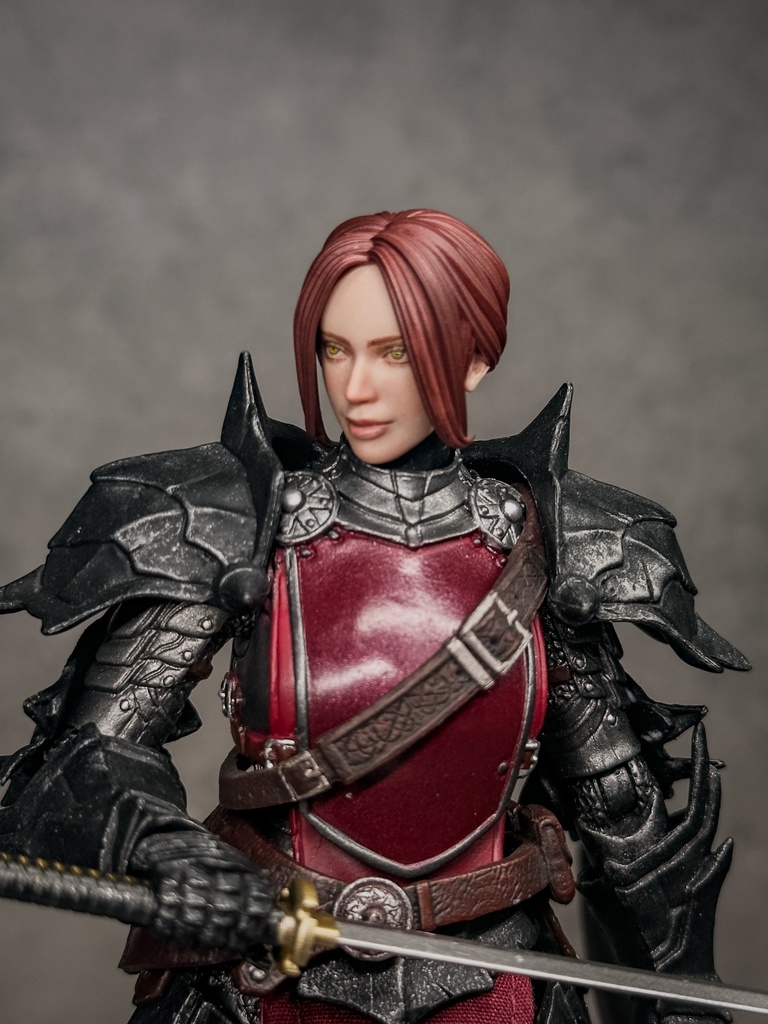 【カスタムヘッド】HF001ファンタジー女性剣士 (mythic legionsなどファンタジーフィギュア、1/10〜1/12スケール向け)