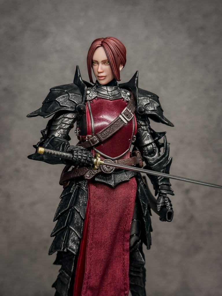 【カスタムヘッド】HF001ファンタジー女性剣士 (mythic legionsなどファンタジーフィギュア、1/10〜1/12スケール向け)