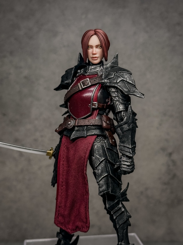 【カスタムヘッド】HF001ファンタジー女性剣士 (mythic legionsなどファンタジーフィギュア、1/10〜1/12スケール向け)