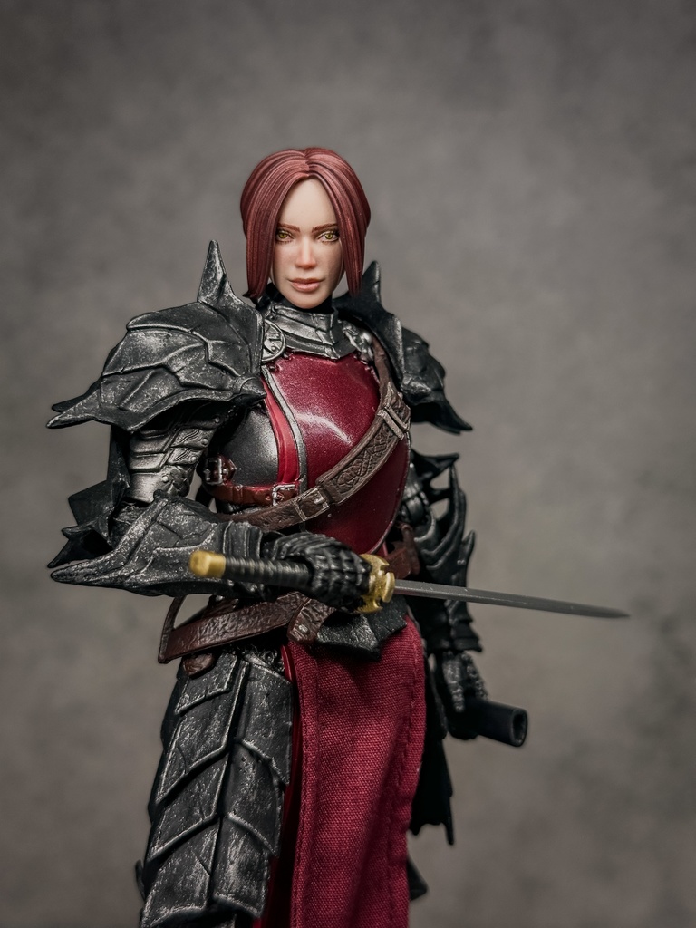 【カスタムヘッド】HF001ファンタジー女性剣士 (mythic legionsなどファンタジーフィギュア、1/10〜1/12スケール向け)