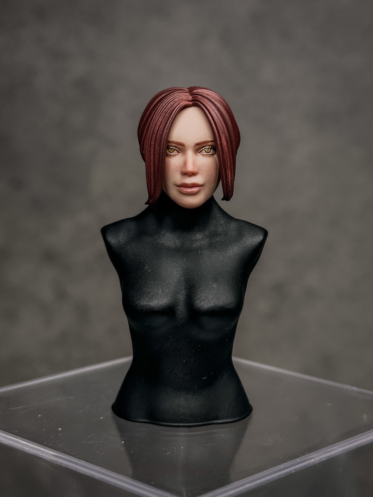 【カスタムヘッド】HF001ファンタジー女性剣士 (mythic legionsなどファンタジーフィギュア、1/10〜1/12スケール向け)