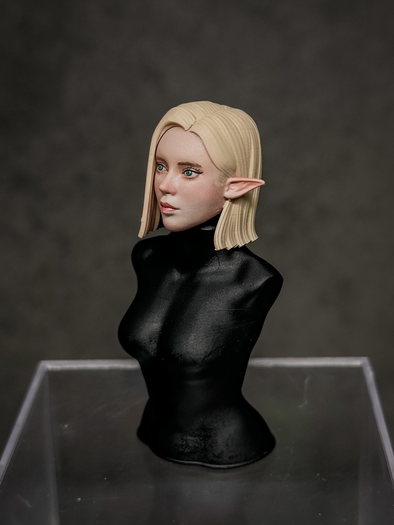 【限定1点 試作品放出】ファンタジー女性 HF002 エルフ 試作品A (mythic legionsなどファンタジーフィギュア向け 1/10〜1/12スケール向け)