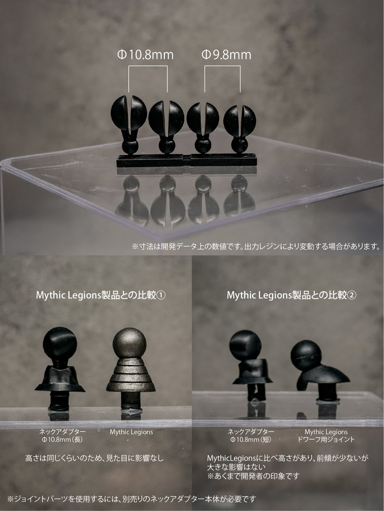 ネックアダプター用 拡張ジョイントパーツA(Mythic Legionsヘッド対応)CP0034-BJA