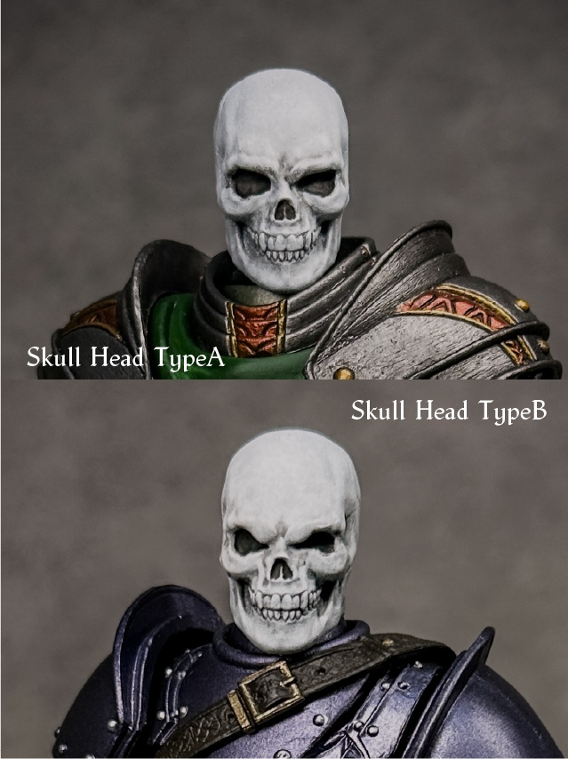 【在庫セール】スカルヘッドA / スカルヘッドB(mythic legionsなどファンタジーフィギュア向け 1/10〜1/12スケール向け)