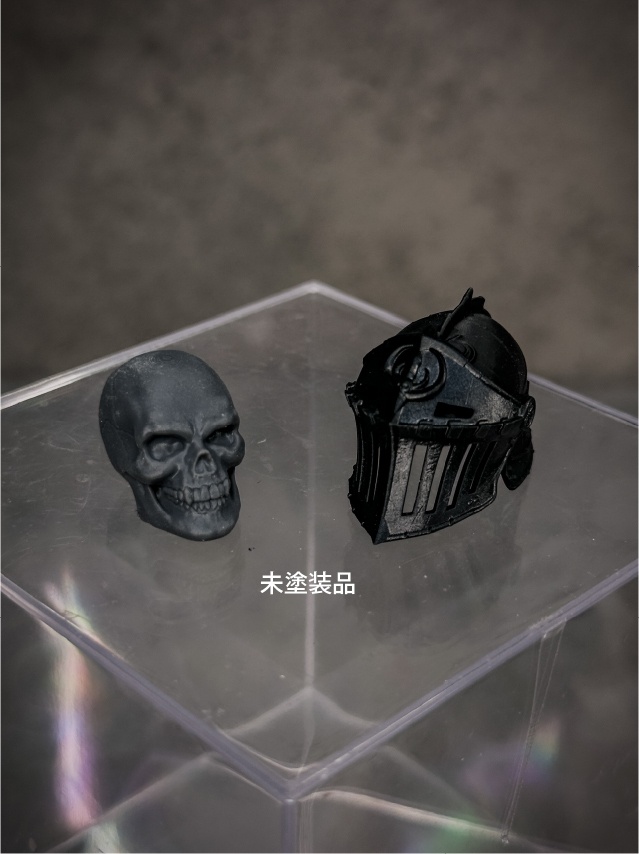 【カスタムヘッド】骸誓の兜(スカルヘッドA付き/無し)(mythic legionsなどファンタジーフィギュア向け 1/10〜1/12スケール向け)HO0011