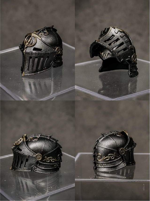 【カスタムヘッド】骸誓の兜(スカルヘッドA付き/無し)(mythic legionsなどファンタジーフィギュア向け 1/10〜1/12スケール向け)HO0011