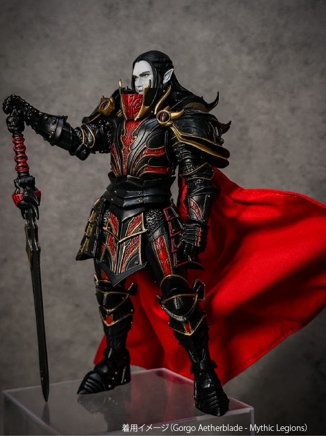 【カスタムヘッド】男性エルフ 緑風の貴公子 / 漆黒の吸血公(mythic legionsなどファンタジーフィギュア向け 1/10〜1/12スケール向け)HM002