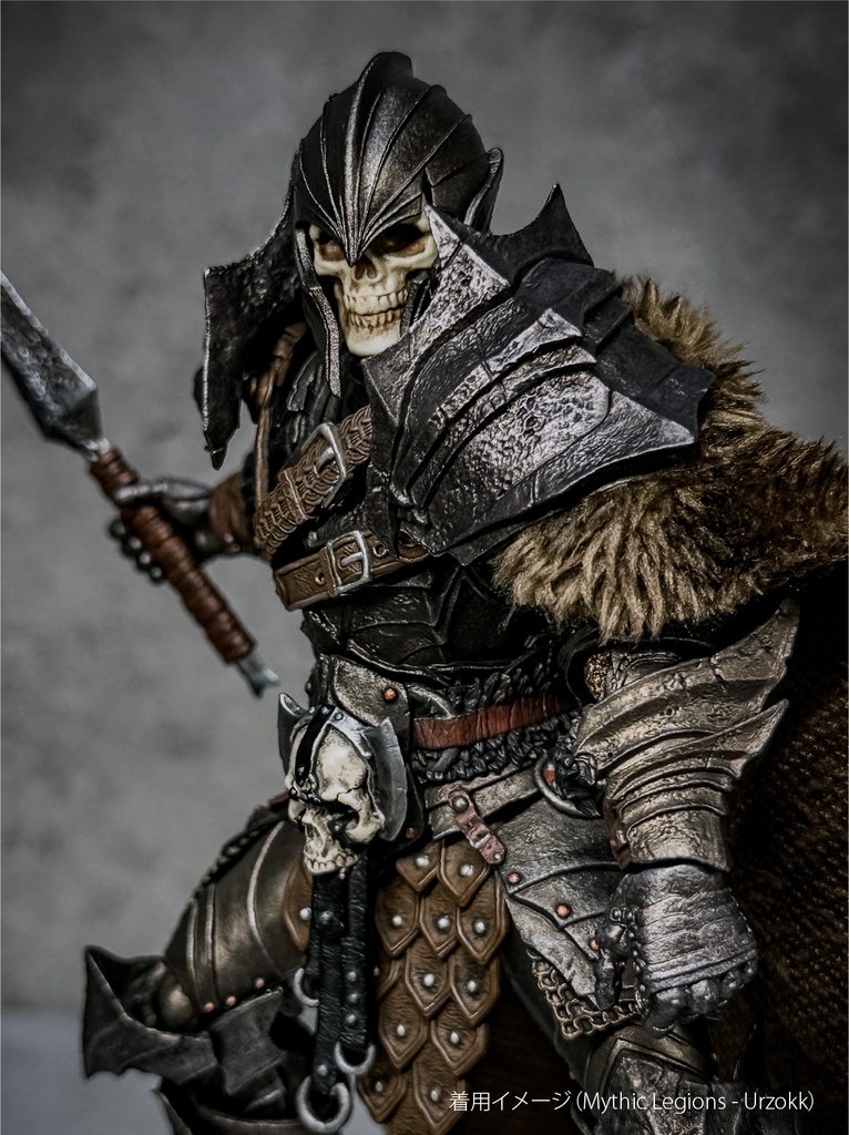 【カスタムヘッド】シルヴァリオン・ヘルム (ダメージver.) (mythic legionsなどファンタジーフィギュア向け 1/10〜1/12スケール向け)HO002B