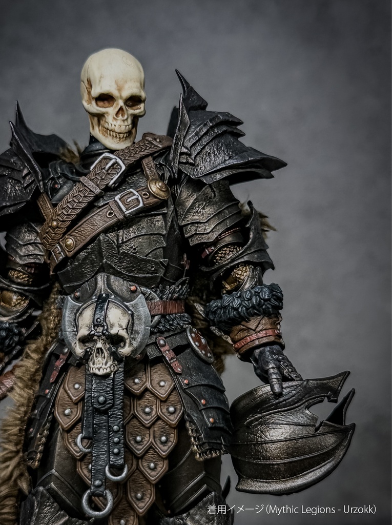 【カスタムヘッド】シルヴァリオン・ヘルム (ダメージver.) (mythic legionsなどファンタジーフィギュア向け 1/10〜1/12スケール向け)HO002B
