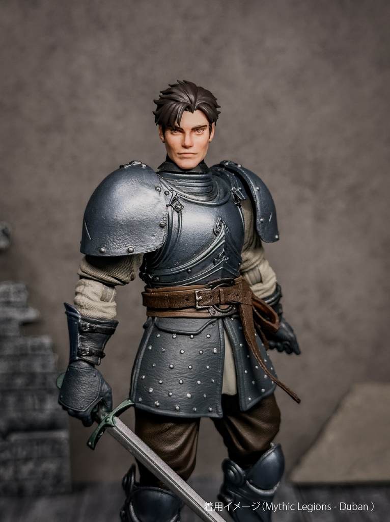 【カスタムヘッド】 男性ヒューマンB 不屈の戦士(mythic legionsなどファンタジーフィギュア向け 1/10〜1/12スケール向け)HM003