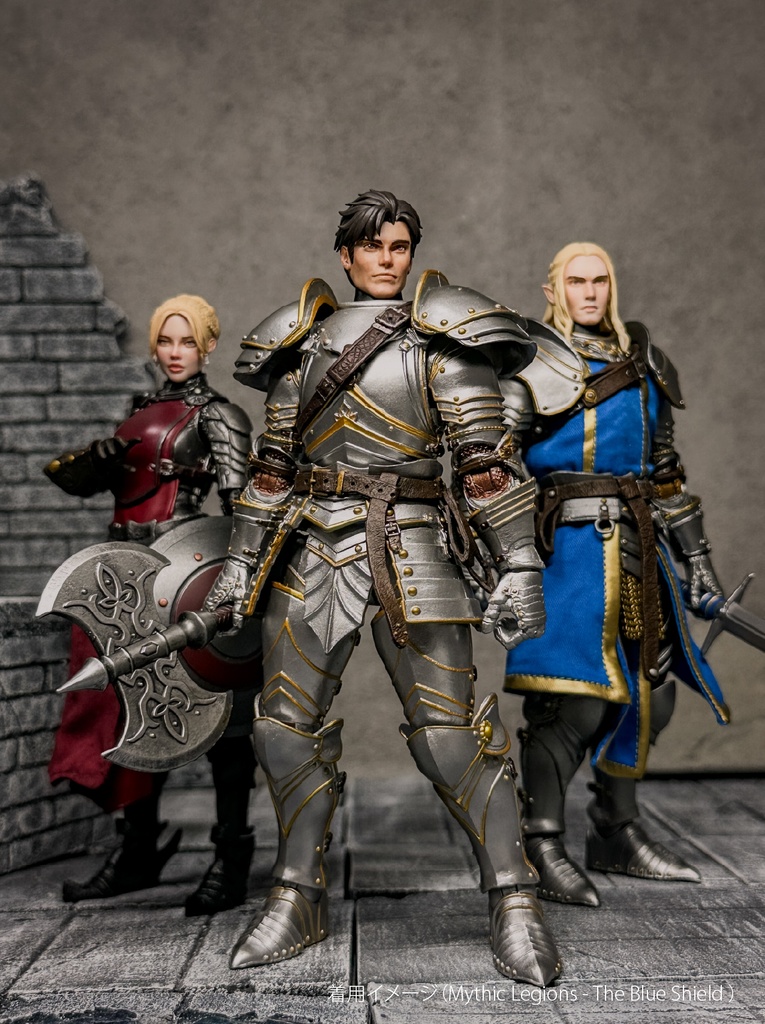 【カスタムヘッド】 男性ヒューマンB 不屈の戦士(mythic legionsなどファンタジーフィギュア向け 1/10〜1/12スケール向け)HM003