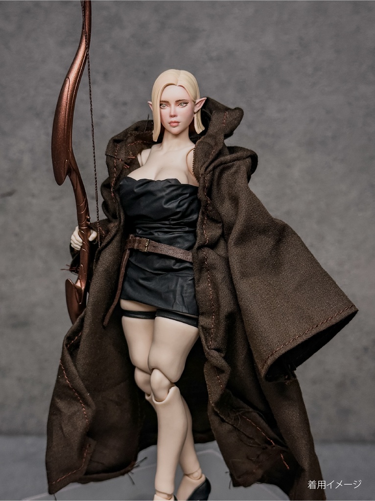 【カスタムヘッド】女性エルフA ver.2(mythic legionsなどファンタジーフィギュア向け 1/10〜1/12スケール向け)HF002