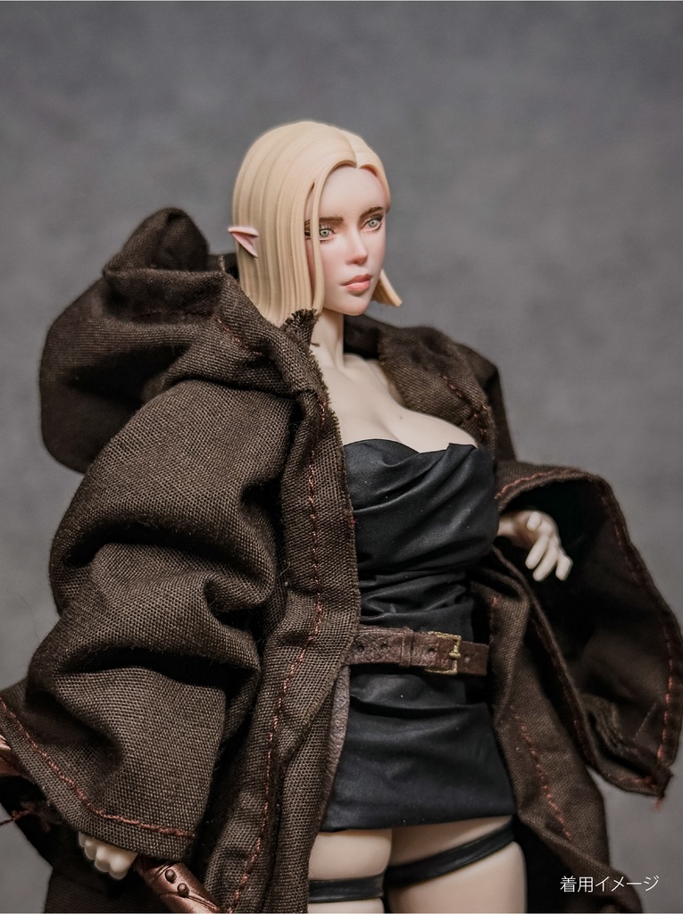 【カスタムヘッド】女性エルフA ver.2(mythic legionsなどファンタジーフィギュア向け 1/10〜1/12スケール向け)HF002
