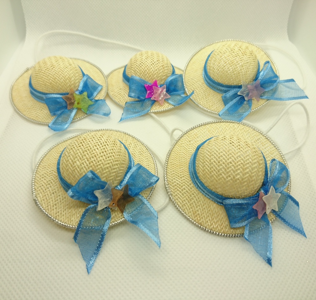 ぬいぐるみ用麦わら帽子