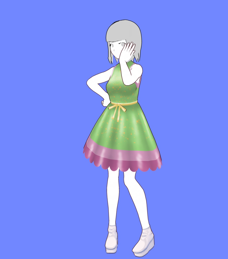 Simple Summer Dress for Vroid [free]
