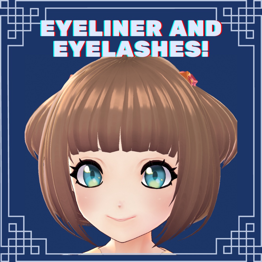 Eyeliner and eyelashes for Vroid [Free]