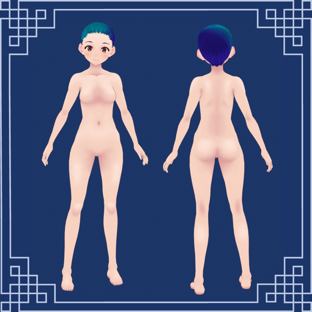 Soft skin texture for face and body in Vroid