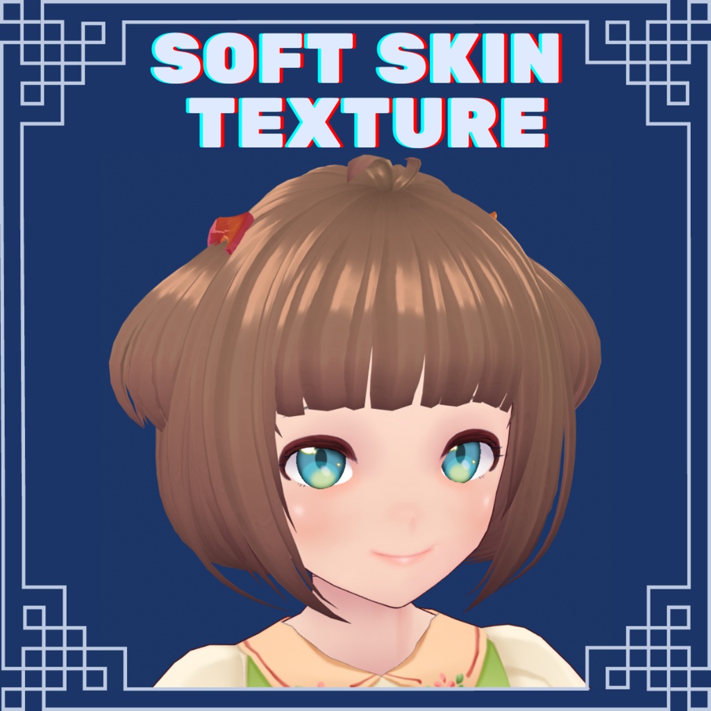 Soft skin texture for face and body in Vroid