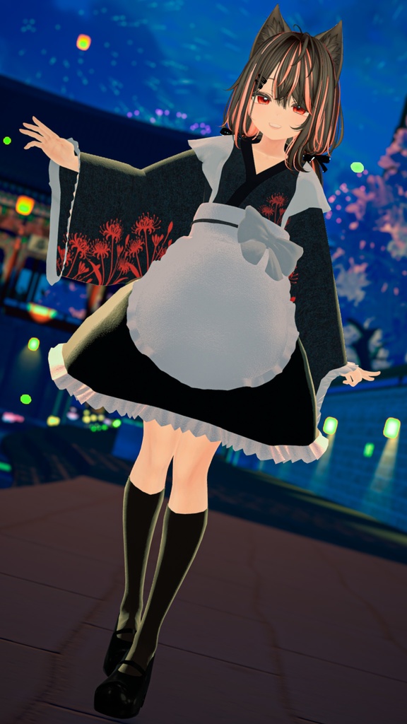 【マヌカ対応】和風メイド服『彼岸』【MA対応】