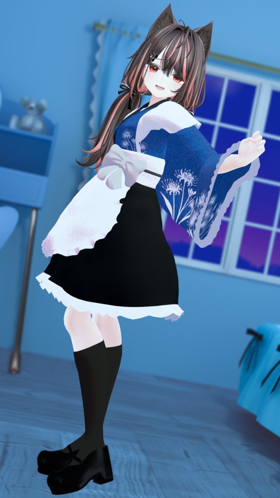 【マヌカ対応】和風メイド服『彼岸』【MA対応】