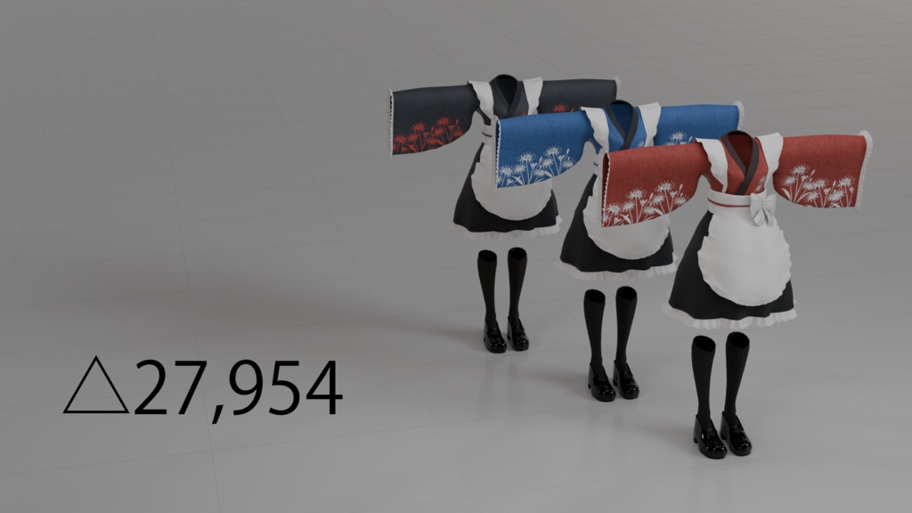 【マヌカ対応】和風メイド服『彼岸』【MA対応】