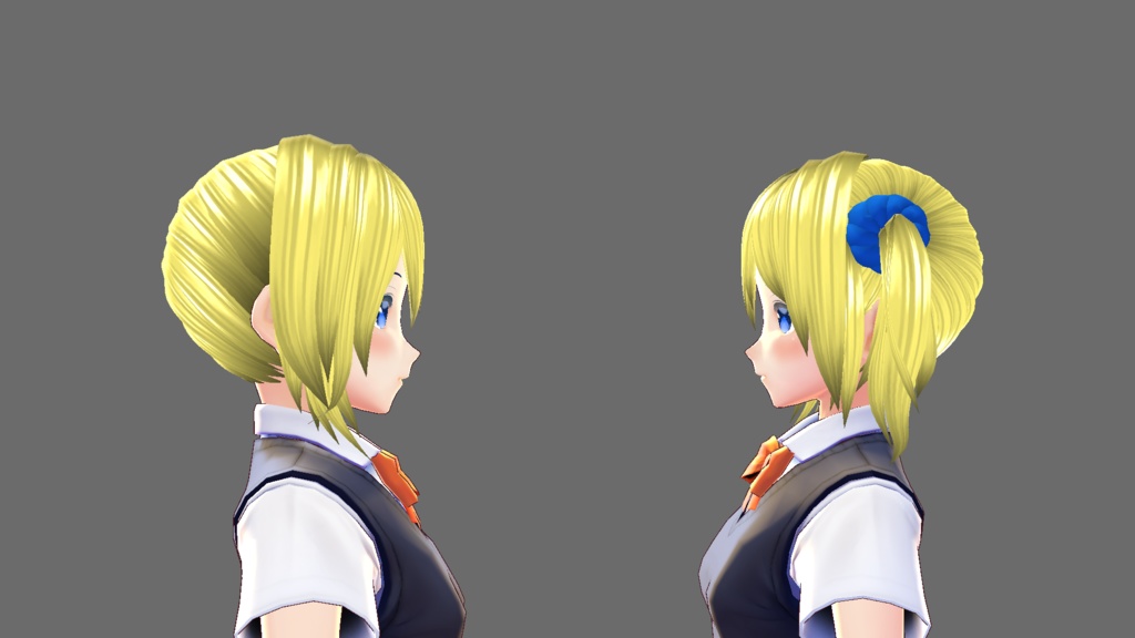 【VRoid】サイドテール おまけ付【ヘアプリセット】