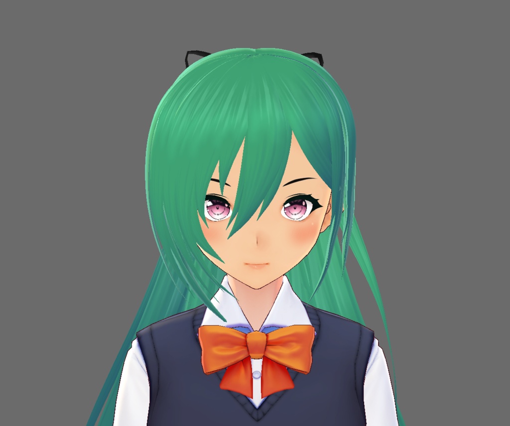 【vroid】ボリュームロングポニー　前髪 計４種【ヘアプリセット】