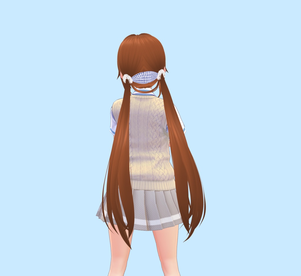 【無料】おしとやかローツインテール【ヘアプリセット】