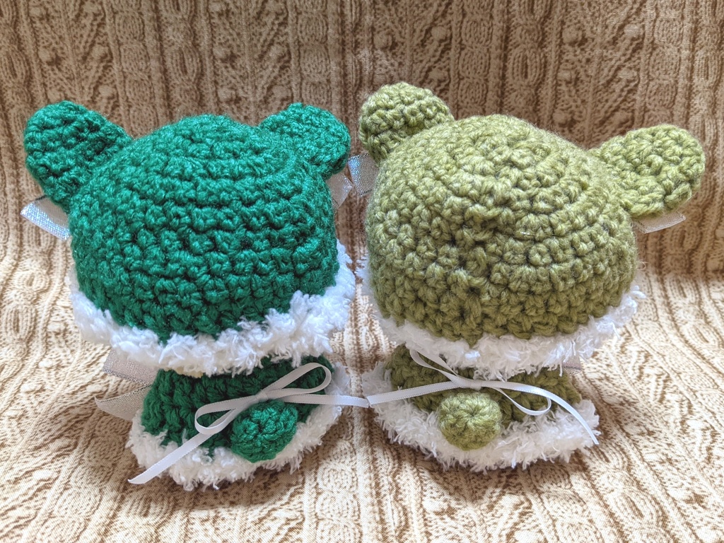 まほやく ぬい服 くまみみ帽子+ケープ(緑・黄緑)