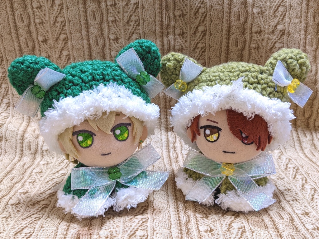 まほやく ぬい服 くまみみ帽子+ケープ(緑・黄緑)