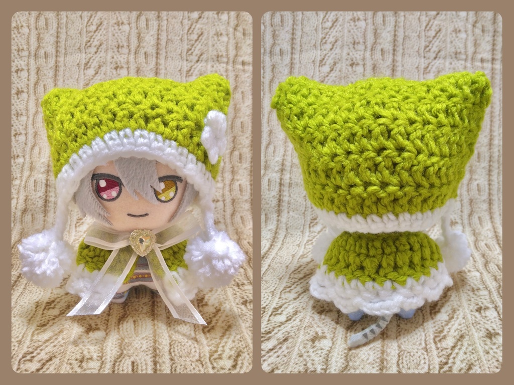 まほやくぬい服 ねこみみニット+ケープ