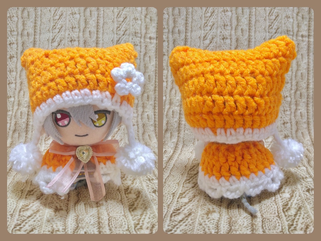 まほやくぬい服 ねこみみニット+ケープ