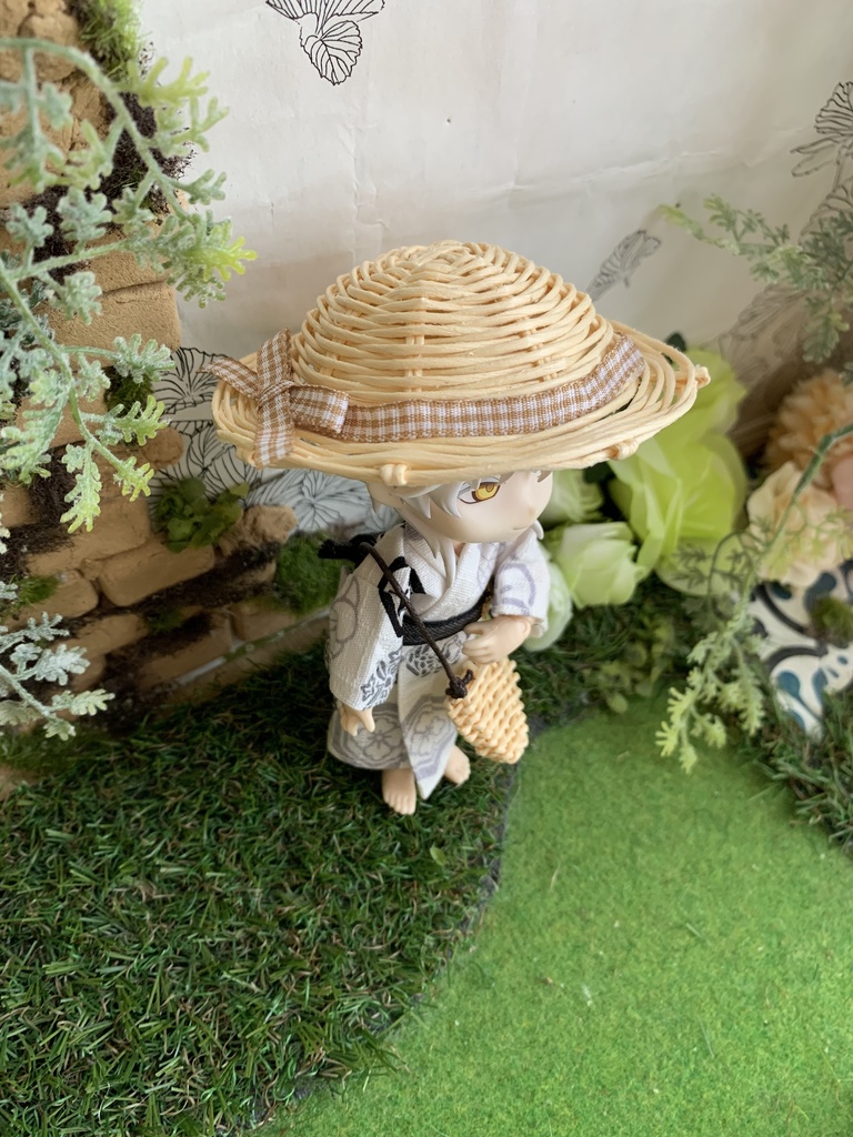 夏帽子麦わら風