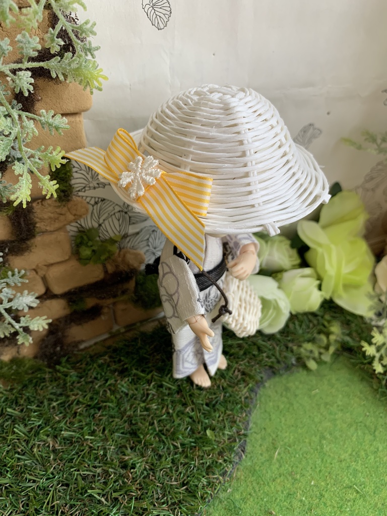 夏帽子麦わら風