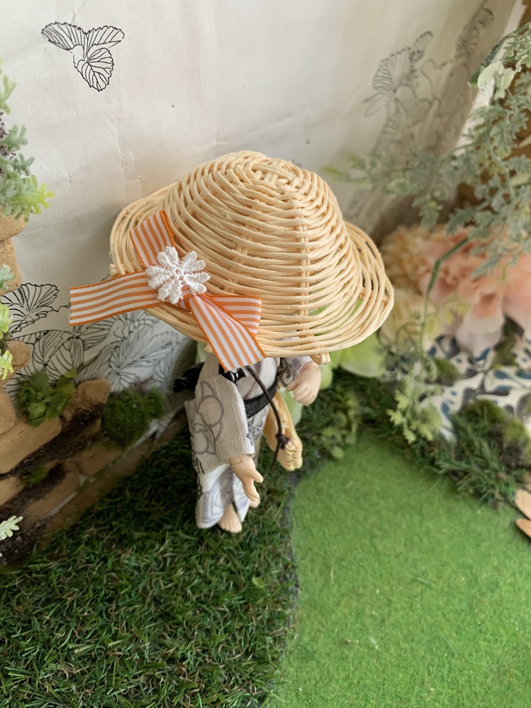 夏帽子麦わら風