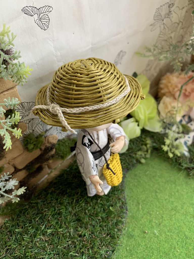 夏帽子麦わら風