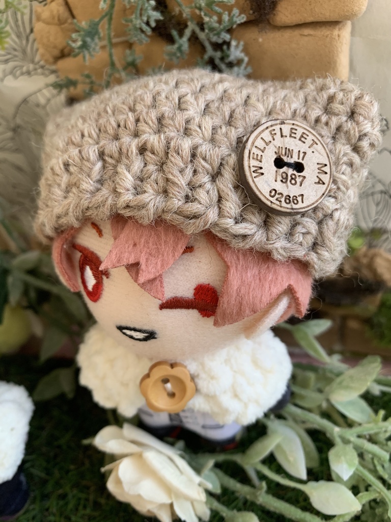 ちびぬい用猫耳帽子とケープセット