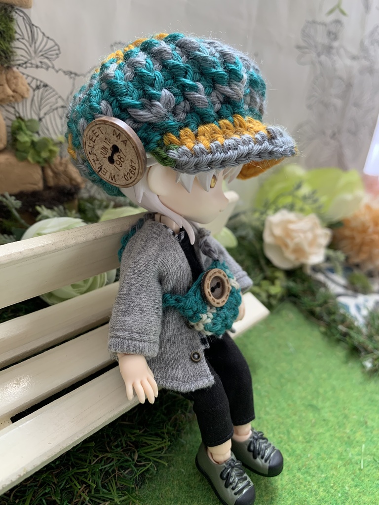 カラフルキャスケットとビニーのバッグセット