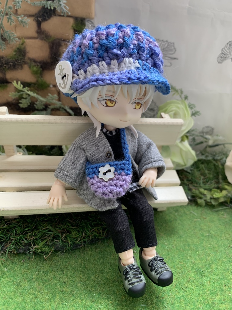 カラフルキャスケットとビニーのバッグセット